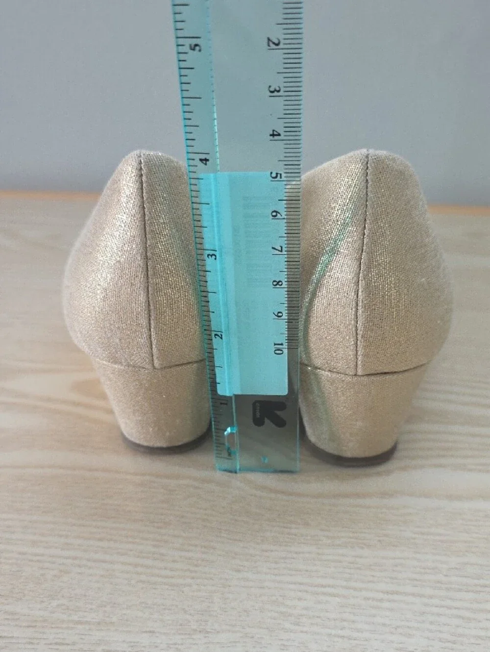 Coach and Four Shimmery Gold Ballet Flats